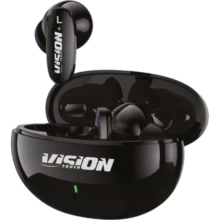 True Wireless Vision Touch VTWSANCENC01A fülhallgató, ANC-ENC, Bluetooth, fekete