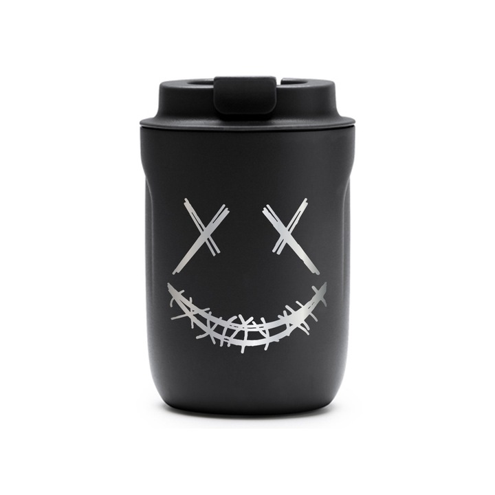 Термос чаша Intelli® Travel Mag Tanik, Dark Hypebeast, без BPA, поддържа напитката гореща или студена, капацитет 250 мл, черна, 1878334 TaBL 117