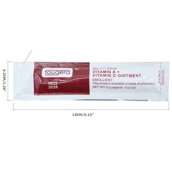 Gel de reparare a tatuajelor, Fougera, crema de ingrijire a pielii, 100 pachete, 5g