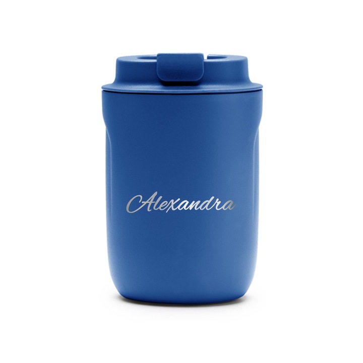 Термо чаша Intelli® Travel Mag Tanik, персонализирана с име Александра, без BPA, запазва напитката гореща или студена, вместимост 250 мл, синя, 1878336 TaAB 63