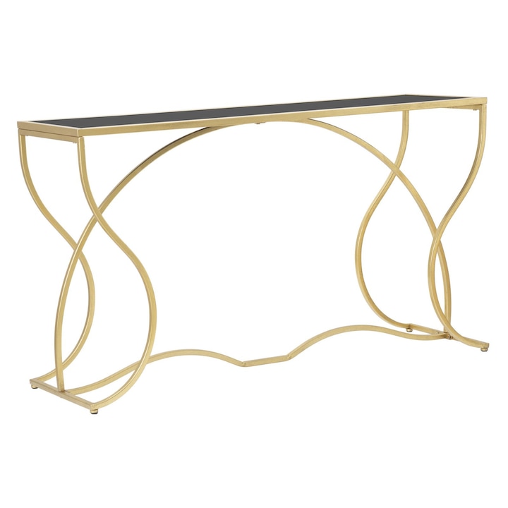Consola, Mauro Ferretti, 130x40x75cm, metal, auriu