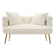 Canapea Mauro Ferretti, model Soffy Plus, alb, 2 perne, 133x68x69 cm