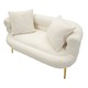 Canapea Mauro Ferretti, model Soffy Plus, alb, 2 perne, 133x68x69 cm