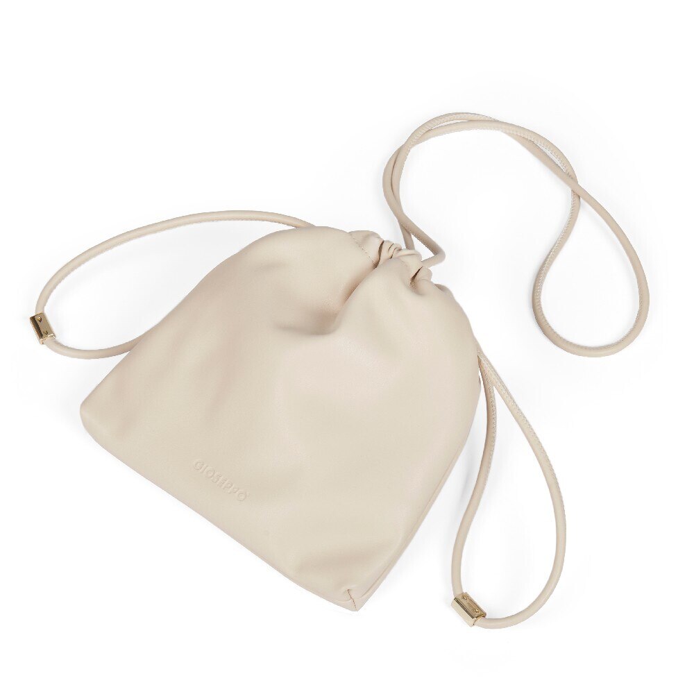 Gioseppo, Geanta crossbody de piele ecologica Leyrat, Alb murdar