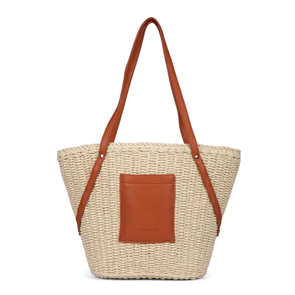 Gioseppo, Geanta shopper cu aspect tesut Rialma, Caramel