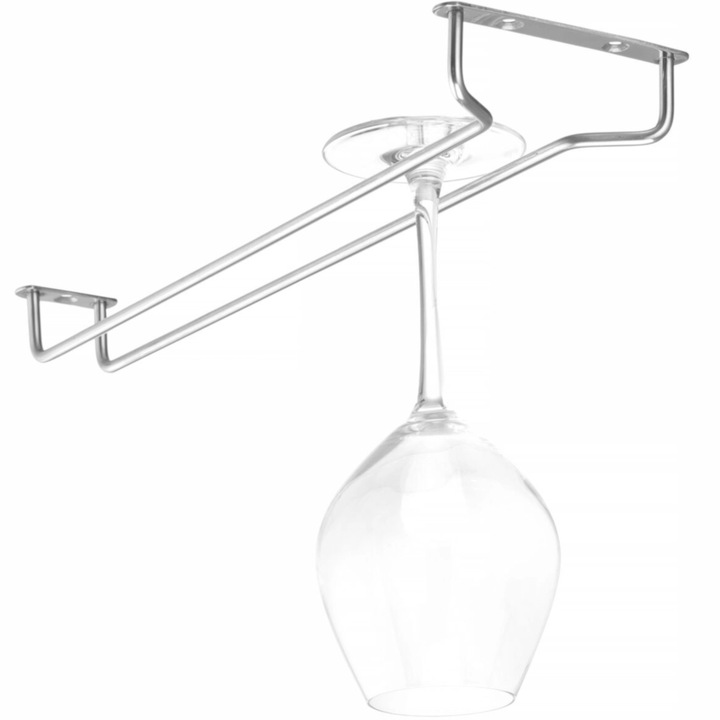 Suport pahare HENDI BarUp, inox, 408x115x30mm, argintiu