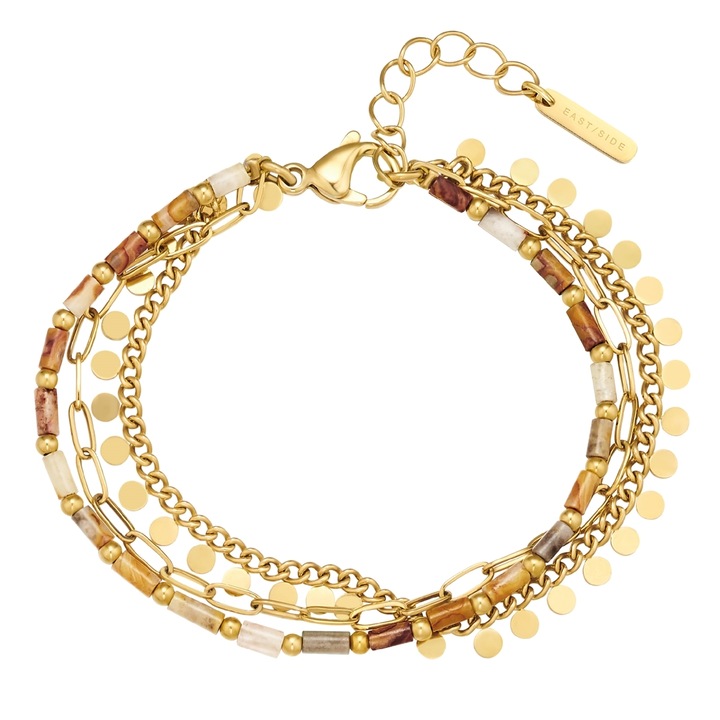 Eastside, Bratara cu agate, Auriu