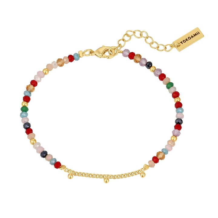 Yokoamii, Bratara placata cu aur de 14K decorata cu zirconia, Auriu