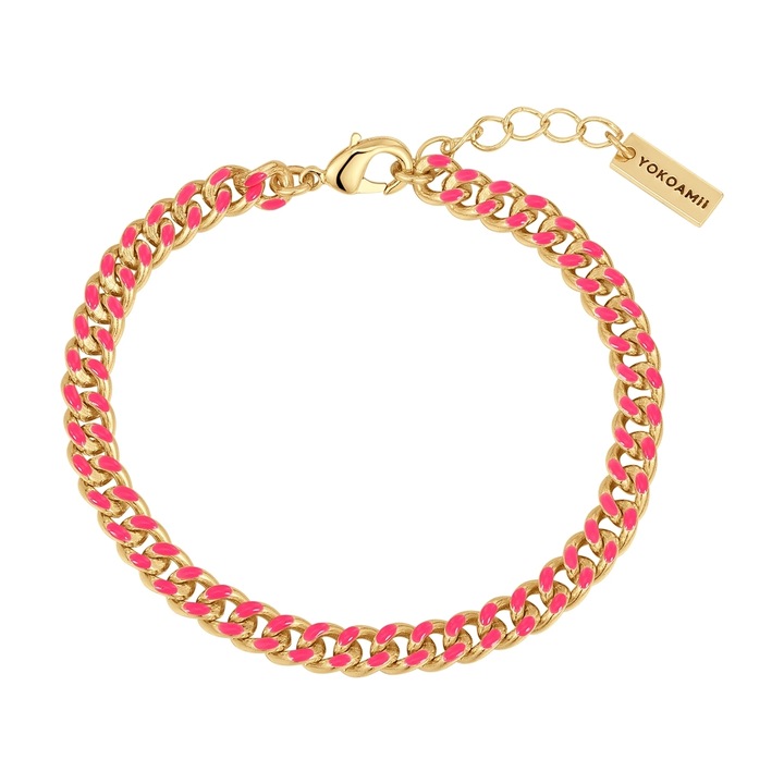 Yokoamii, Bratara din lant placata cu aur de 14K, Auriu