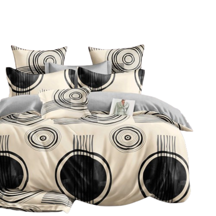 Finet dupla ágynemű gazdaságos csomag 6 db matrachuzattal + 2 steppelt párna 50x70 cm + paplan 200x215 cm tavaszi ősz HF6P326