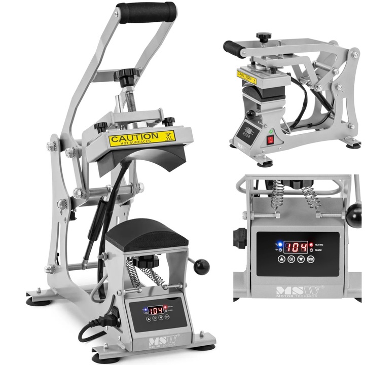 Prasa termotransfer pentru caciuli, MSW-C&A HP C100, 8x14cm, 0-250C