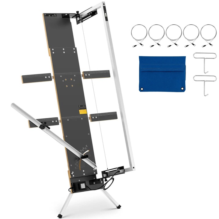 Masina de taiat polistiren, MSW, lungime 1300 mm, adancime 330 mm, 200 W, argintiu, set cu 5 fire de taiere