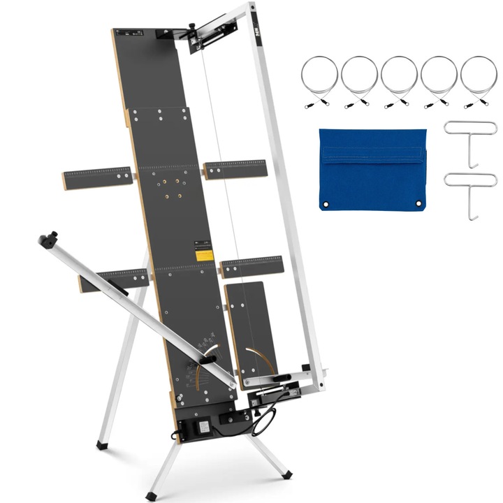 Masina de taiat polistiren cu suport, 1300x330mm, 200W, argintie, set cu 5 fire de taiere