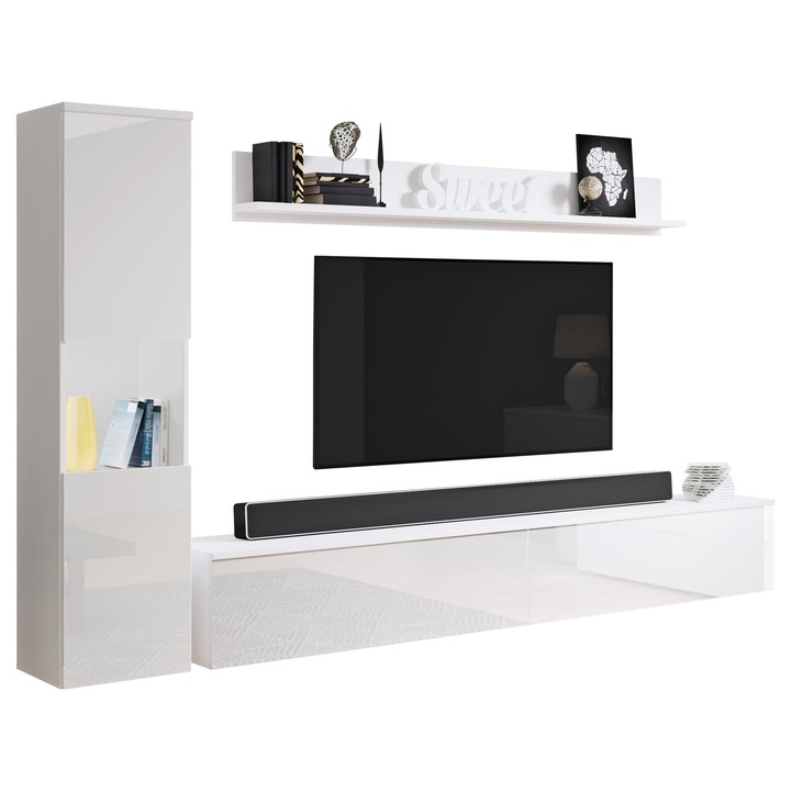 Set camera de zi Bamisio BR, MIRJAN24, alb + alb lucios