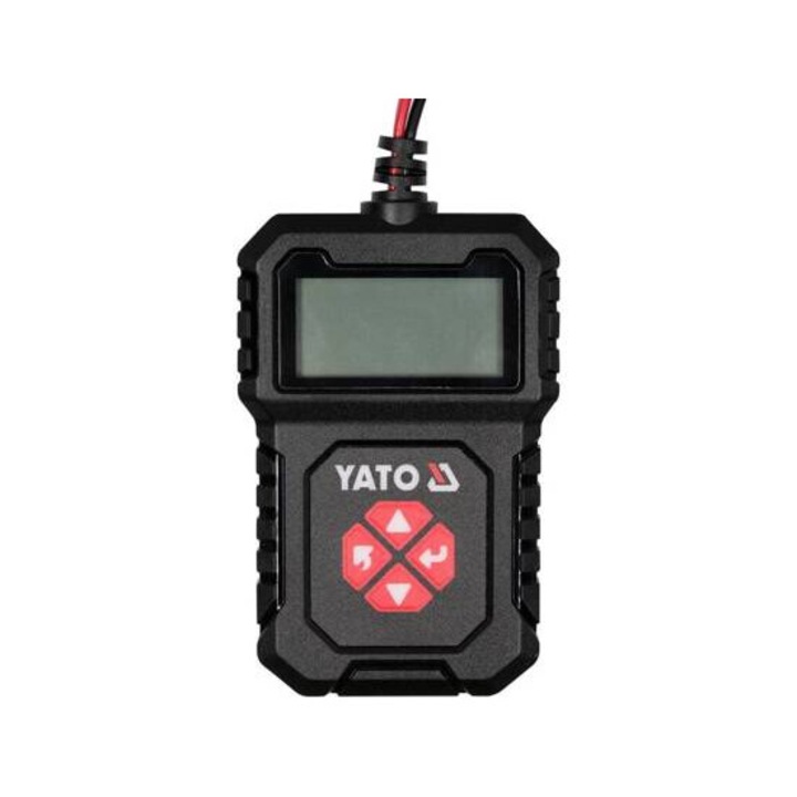 Тестер за автомобили Yato, 12V 2000A, LCD, за оловно-киселинни акумулатори, EFB, AGM