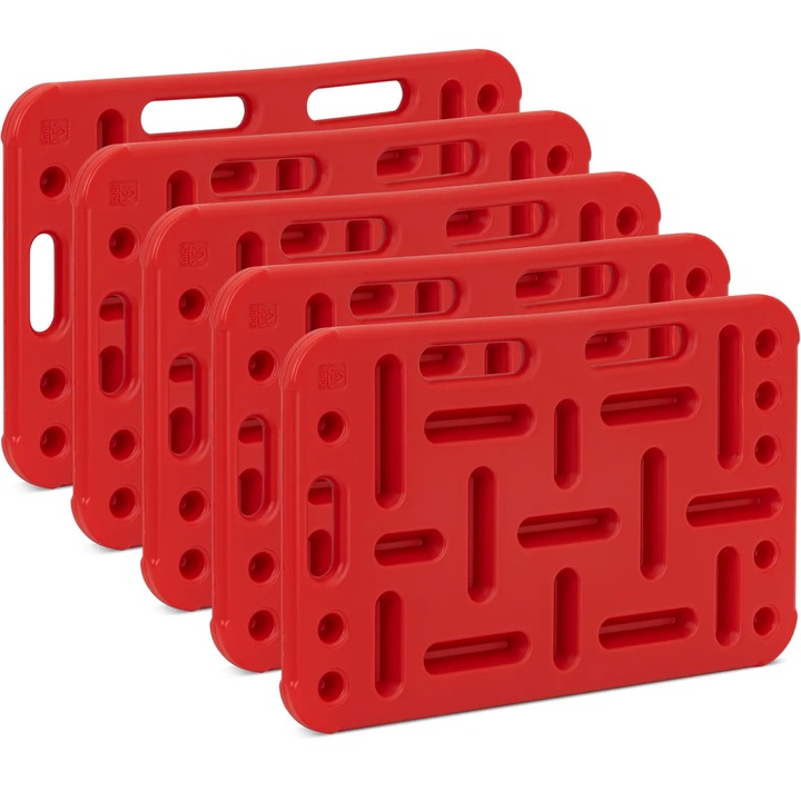 Placa de antrenare porci, Wiesenfield, set 5 bucati, 77x47x3cm, rosu