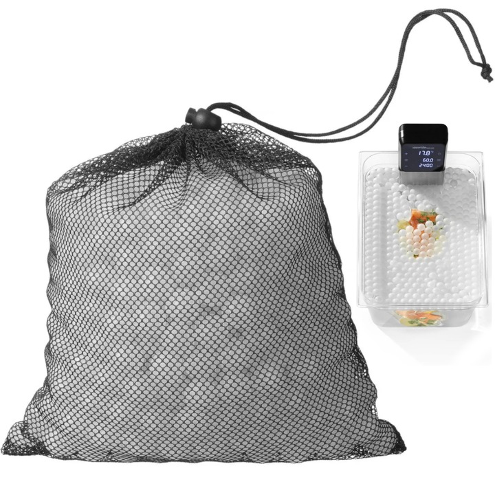 500 darabos Hendi 20 mm-es polipropilén golyókészlet, 110°C-ig ellenálló sous-vide készítéshez