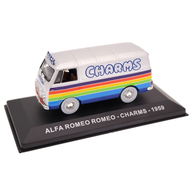 Macheta Alfa Romeo Romeo - Charms 1959 cu vitrina plexiglass - 1/43 Altaya