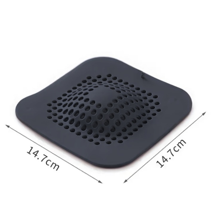 Protector pentru scurgere, 14.7x14.7cm, negru