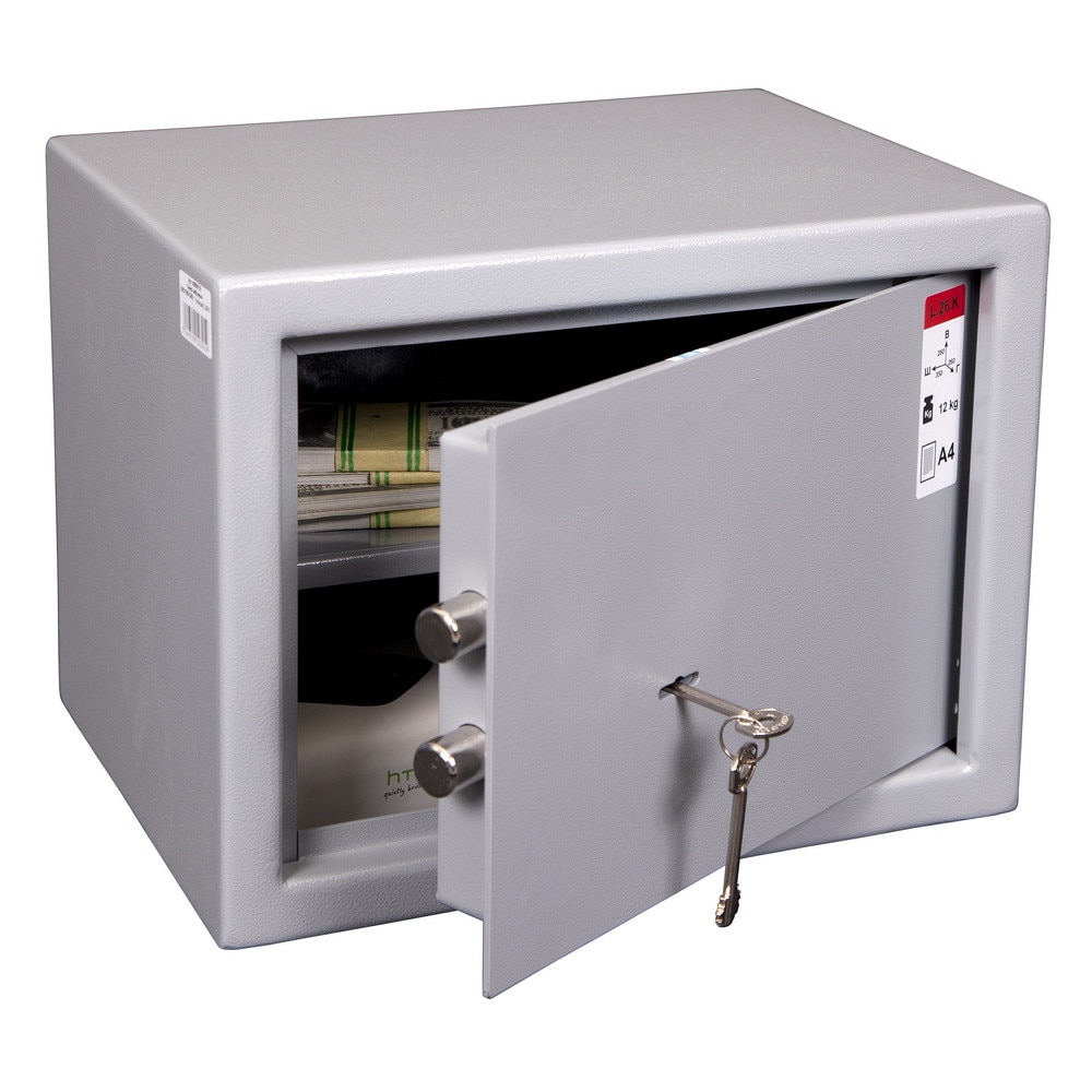 Seif office, inchidere cu cheie,260x350x260mm,11Kg,Planet Safe L.26.K