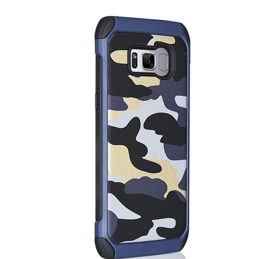 Carcasa Samsung Galaxy S8 Plus G955, Camouflage, Culoare Dark Blue, Protectie Spate
