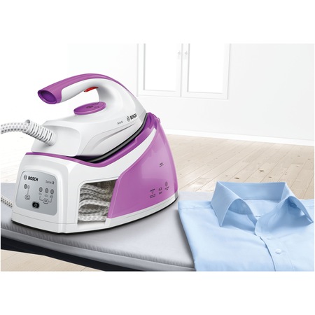 Statie de calcat Bosch TDS2110 ,2400W, Talpa Palladium-Glissee, 4.3 bari, 180g/min, 1.5L, I-Temp, Calc'nClean Easy, Alb/Roz