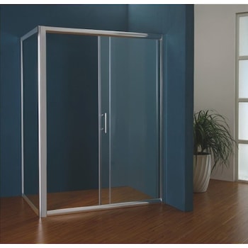 Cabina de dus dreptunghiulara Belform Clear, usa culisanta, profil cromat, sticla securizata, 100 x 80 cm Cabina de dus dreptunghiulara Belform Clear, usa culisanta, profil cromat, sticla securizata, 100 x 80 cm