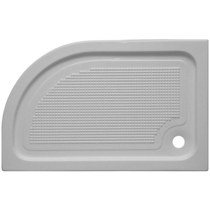 Cadita de dus semirotunda Belform Cubo, stanga, 120x80 cm