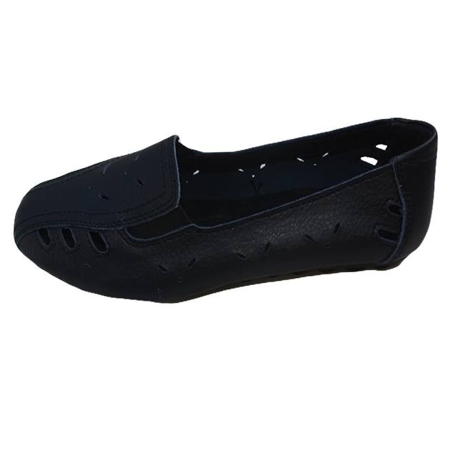 Balerini cu perforatii, D&J Exclusive, Negru