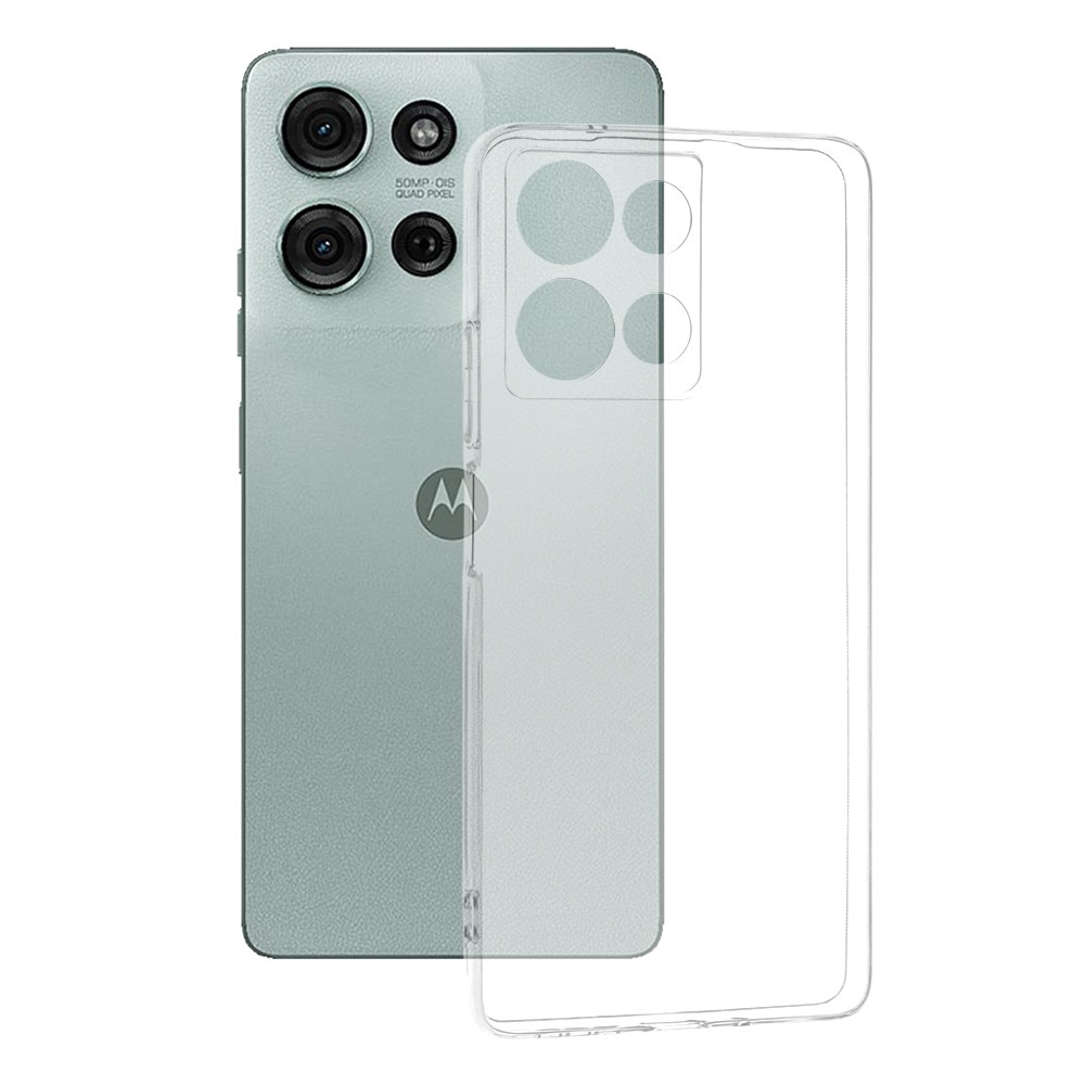 Husa pentru Motorola Moto G75, Accesorio Clear Silicone, Transparent