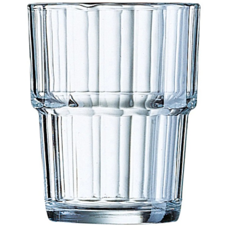 Комплект от 6 чаши Arcoroc NORVEGE, закалено стъкло 250 мл, 72x88 мм