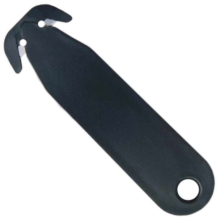 Cutter pentru carton, Hurtel, cu lama fixa, design ergonomic, negru, set cu 2 lame