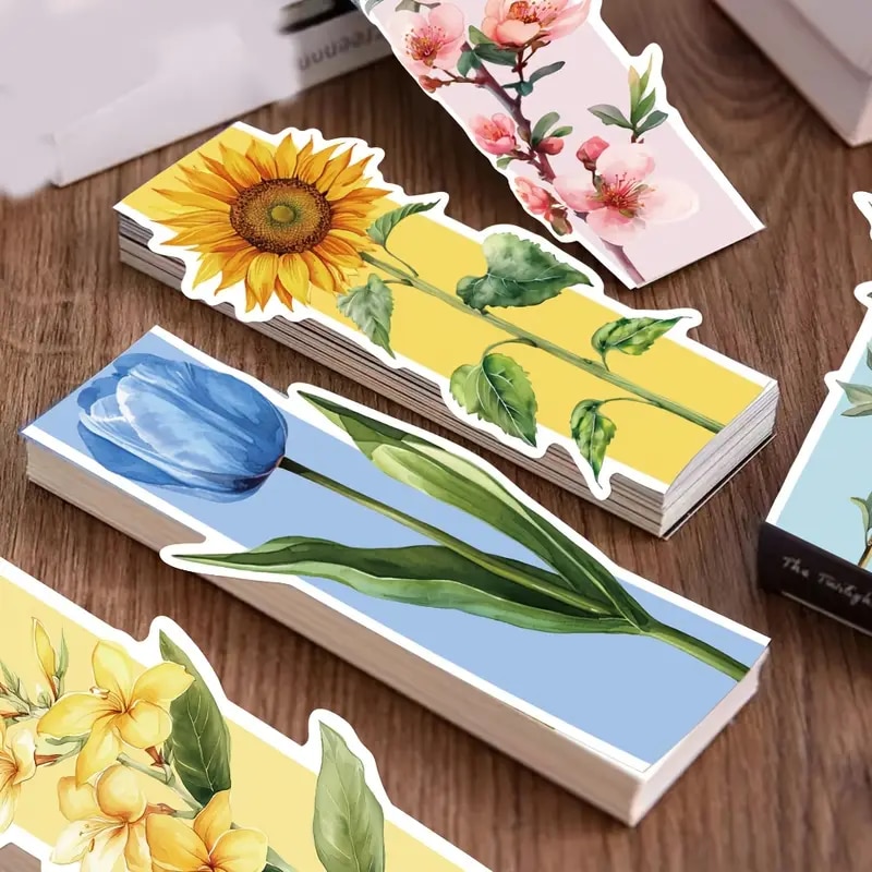 dv1293 - Set di 50 fascette con fiori bianchi, 13 x 5 cm