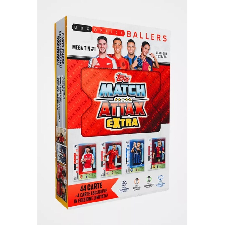 Комплект настолни игри, Topps, Match Attax Extra 2024/25, 44 карти, многоцветен