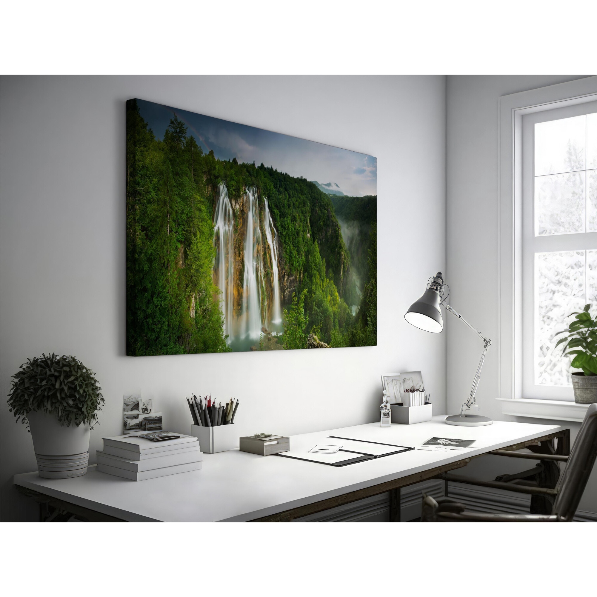 Tablou Canvas - Waterfall Of Nature Waterfall Mountain Forest