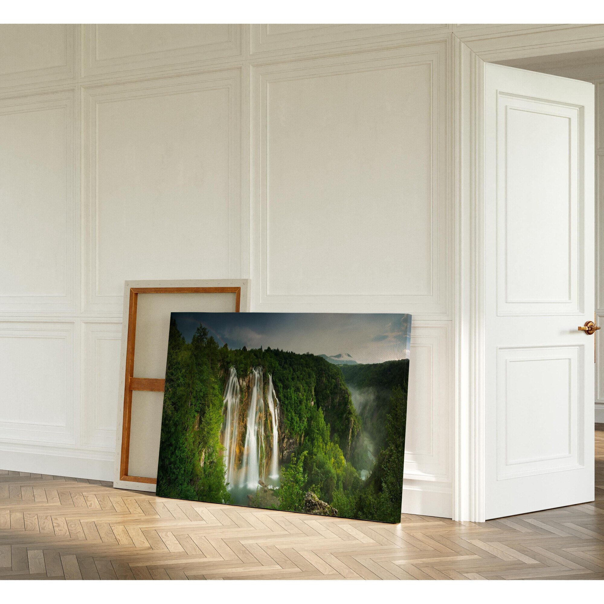 Tablou Canvas - Waterfall Of Nature Waterfall Mountain Forest