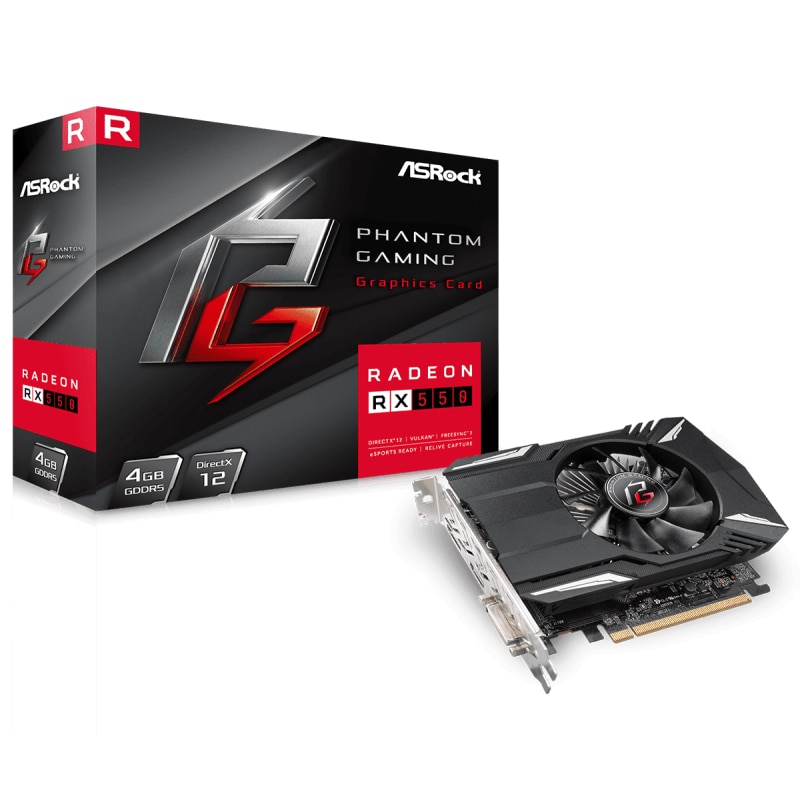 Placa video ASRock Radeon RX 550 Phantom Gaming 4GB GDDR5 128-bit