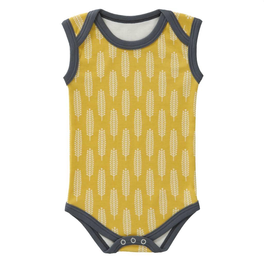 Body fara maneca, Fresk, Vintage, Galben