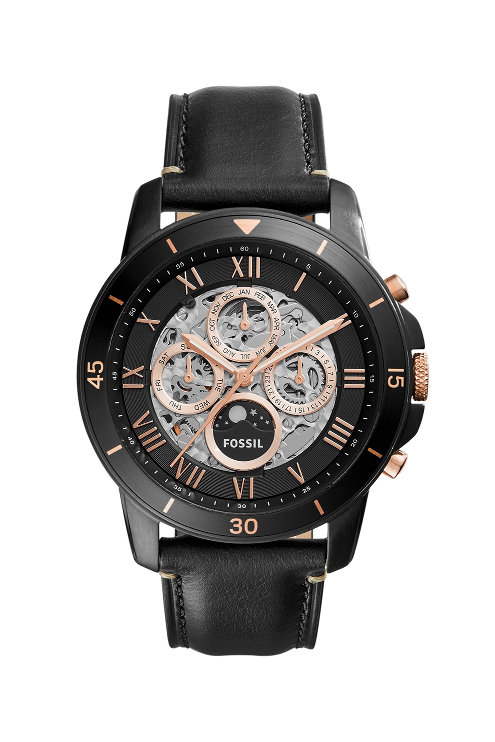 Fossil, Ceas cu funtii multiple Grant, Negru