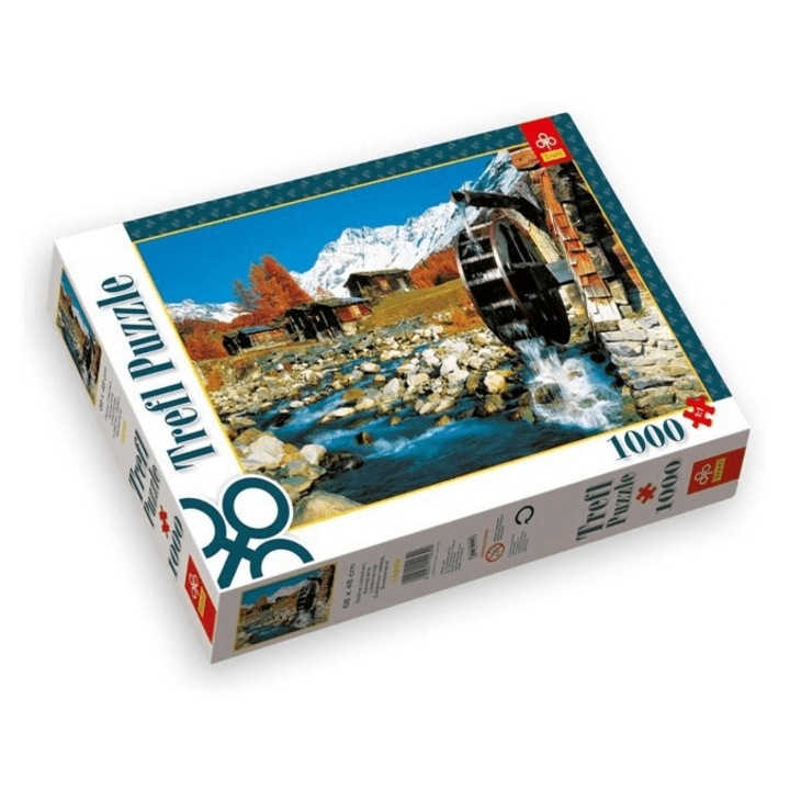 Trefl Puzzle Dolina Lotschen, 1000 elemmel 68x48cm, svájci kivitel, többszínű