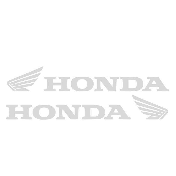 Sticker x2, Honda Logo Wings, Argintiu, 25cm