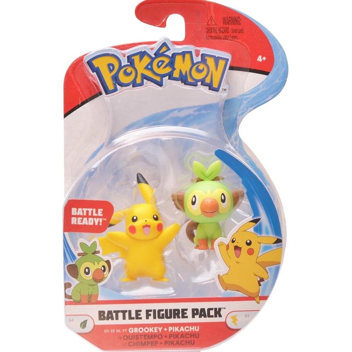 Фигурка Pokemon battle figure - Grookey и Pikachu