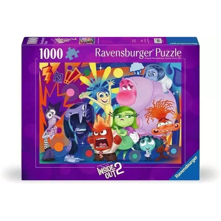 Пъзел 1000 Ravensburger, Inside Out 2, многоцветен