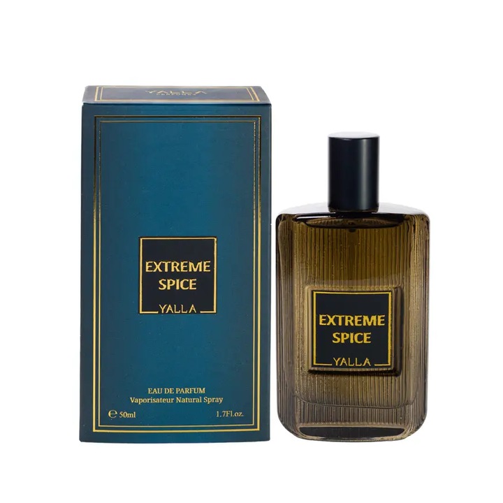 Apa de Parfum Yalla Extreme Spice, Barbati, 50 ml