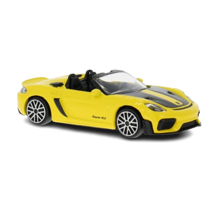 Porsche 718 Spyder RS, sárga, Bburago 1:43