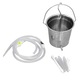 Kit pentru clisma din inox, Fokelyi, cu furtun din silicon, capacitate 2L