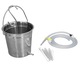 Kit pentru clisma din inox, Fokelyi, cu furtun din silicon, capacitate 2L