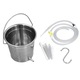 Kit pentru clisma din inox, Fokelyi, cu furtun din silicon, capacitate 2L