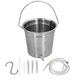 Kit pentru clisma din inox, Fokelyi, cu furtun din silicon, capacitate 2L
