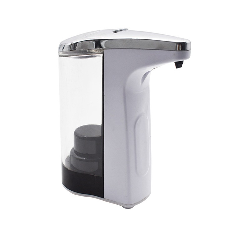 Automata szappanadagoló, 250 ml, infravörös érzékelővel, 3 állítható szinttel, fürdőszobába és konyhába